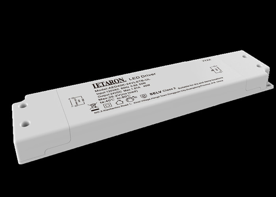 Bộ điều khiển LED Triac mỏng có thể điều chỉnh độ sáng 24V 40W cho đèn tủ phòng tắm