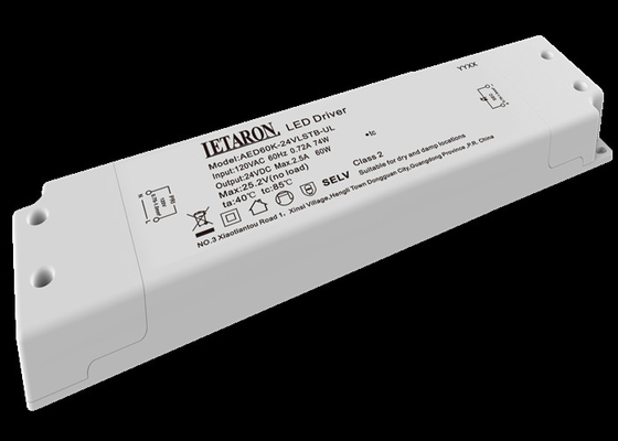 Bộ điều khiển đèn LED điện áp không đổi có thể thay đổi độ sáng 24V 60W cho đèn chiếu sáng tủ