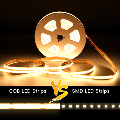 LETARON COB LED Strip Light 24V LED Tape Light,480 pcs/M LED,Super Bright High Lumen 3000K Warm White 3m,Dimmable with 3M Tape,30W UL Power Supply,Touch Switch cho phòng ngủ,Nhà,Nhà bếp DIY